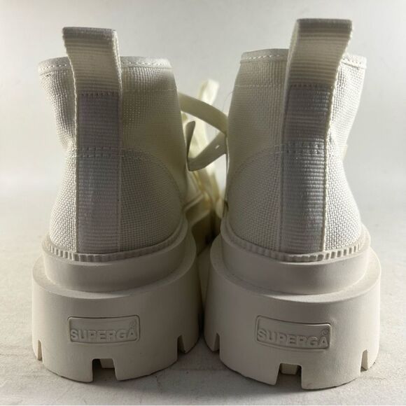 Superga 3052 Alpina Apex Mid Women’s Ankle Boots Natural Beige Size 7.5 - Picture 4 of 8